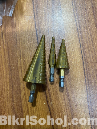 3 Pcs Drill Titanium Bit Set Hole 4-12/20/32mm dint